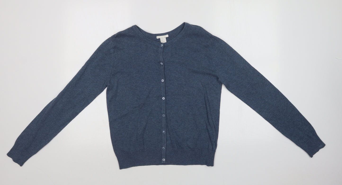H&M Womens Blue   Cardigan Jumper Size M