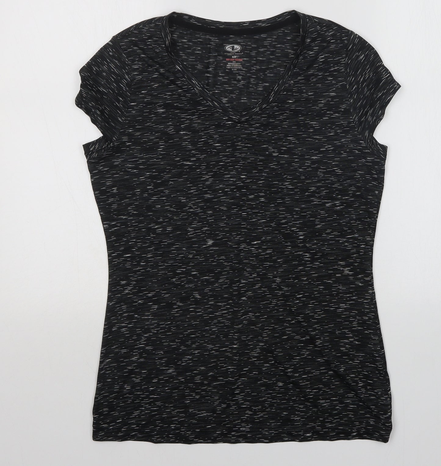 Athletic Works Womens Black   Basic T-Shirt Size M