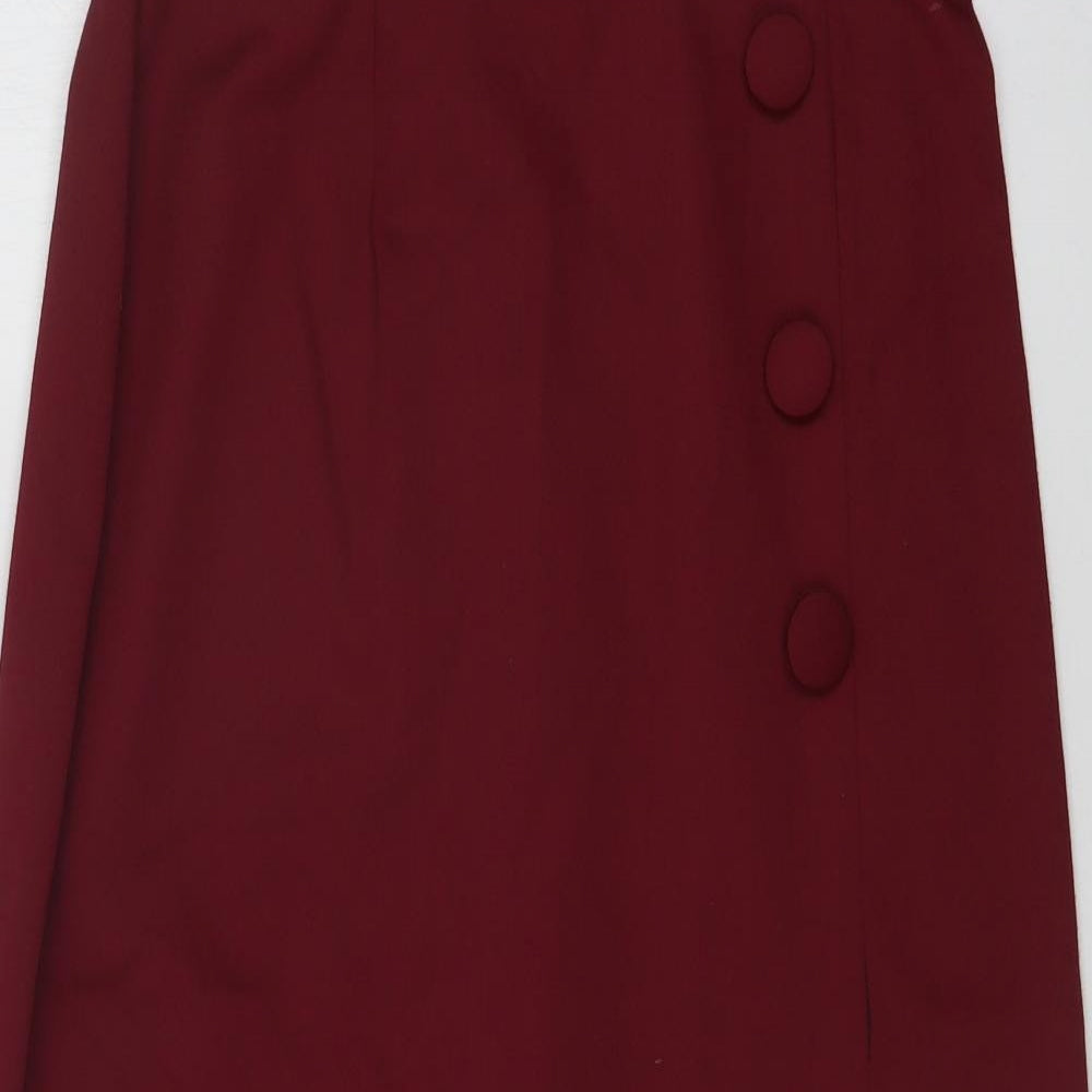 Preworn Womens Red   A-Line Skirt Size 12