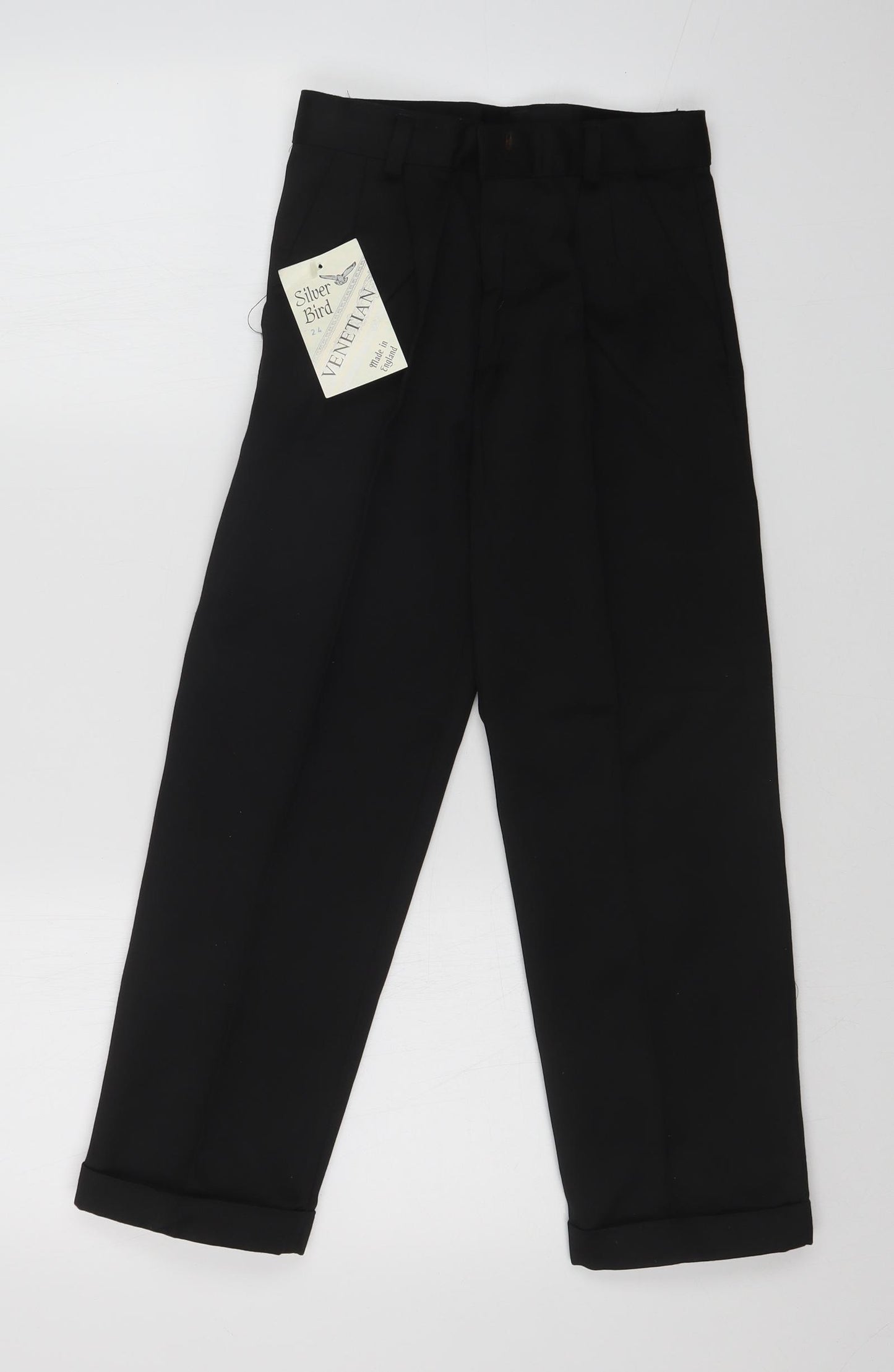 SILVER BIRD Boys Black   Dress Pants Trousers Size 8-9 Years
