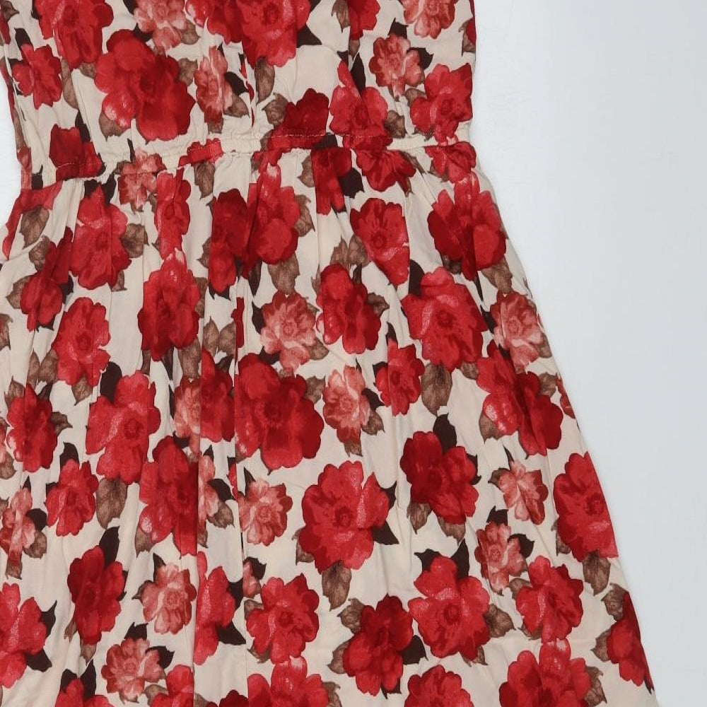 Dorothy Perkins Womens Multicoloured Floral  A-Line  Size 16