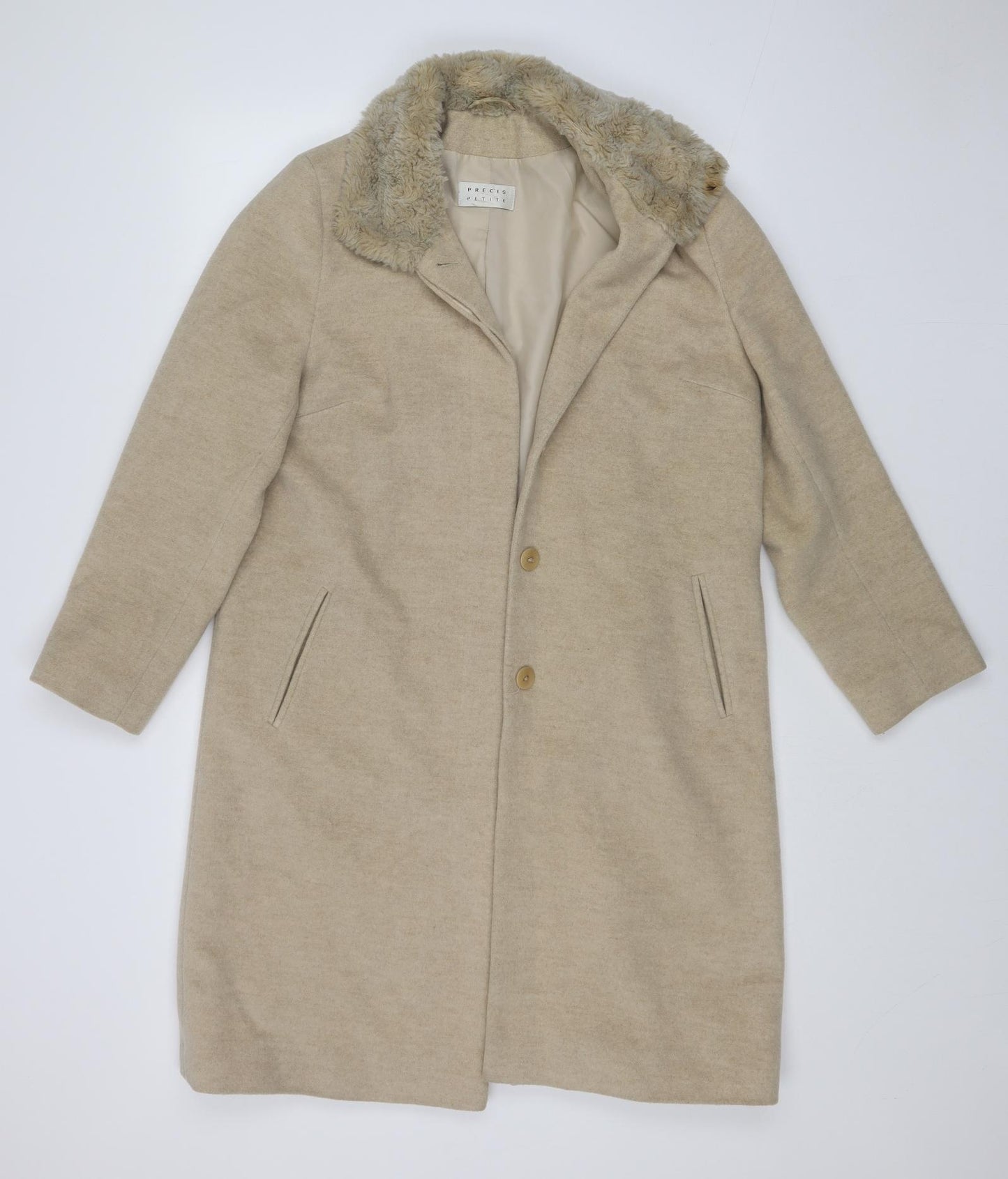 Precis Womens Beige   Trench Coat Coat Size 10