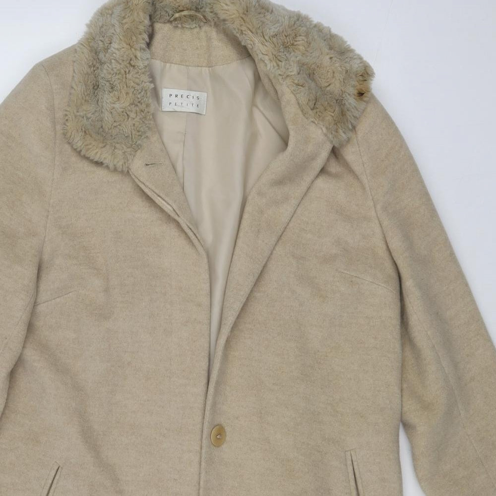 Precis Womens Beige   Trench Coat Coat Size 10