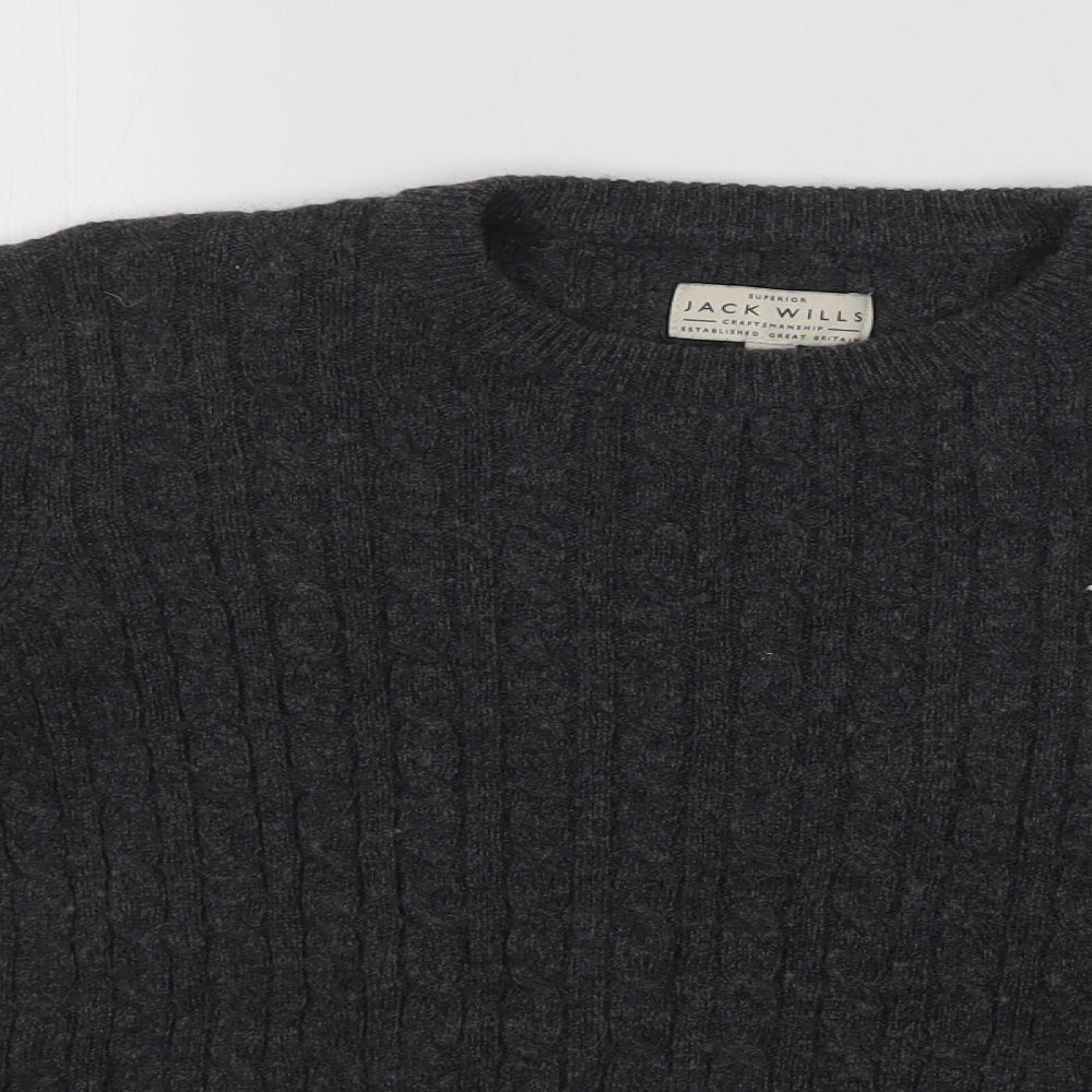Jack Wills Womens Grey   Pullover Sweatshirt Size 10