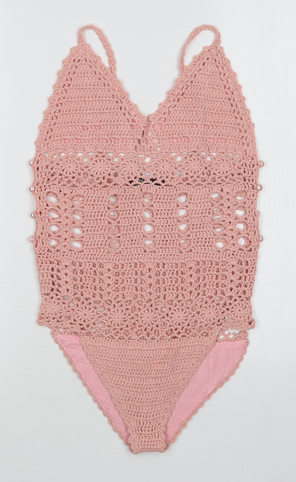 Nasty Gal Womens Pink   Bodysuit One-Piece Size S