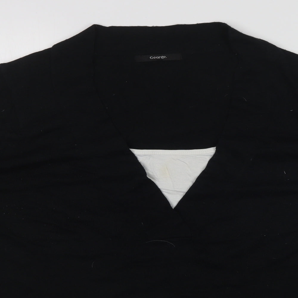 George Womens Black    T-Shirt Size 16
