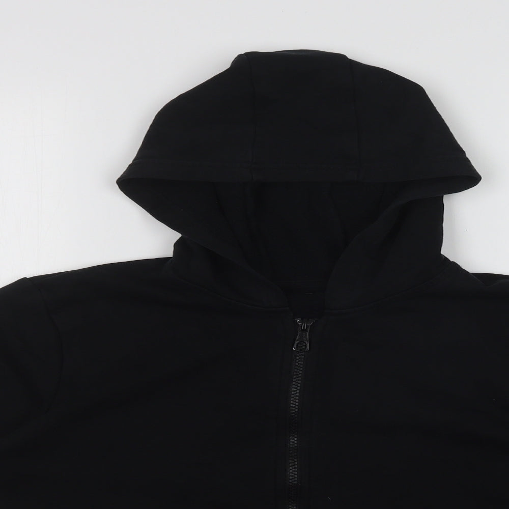 George Girls Black   Full Zip Hoodie Size 13-14 Years