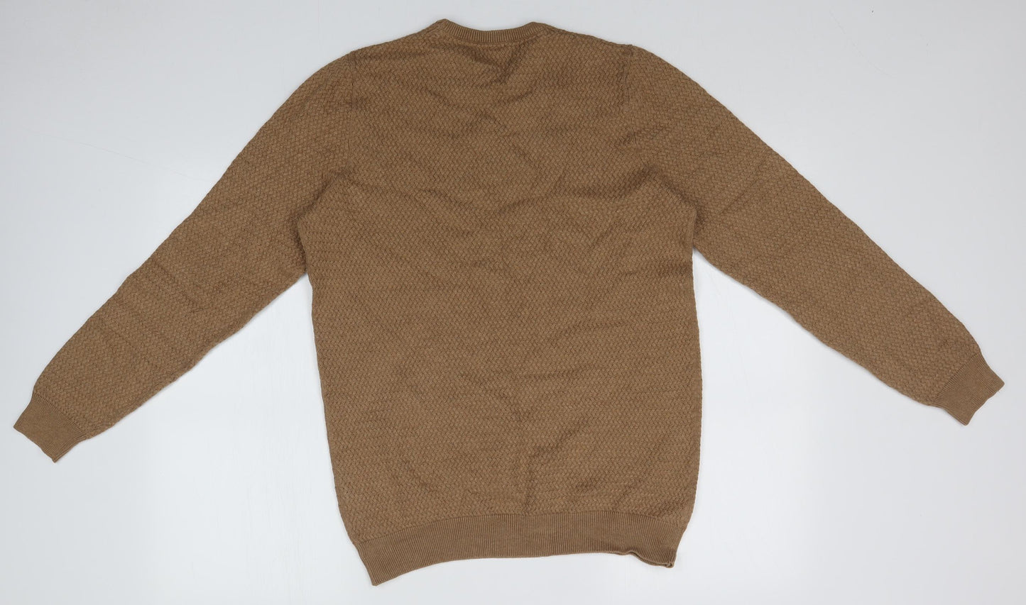 M&S Mens Brown Herringbone  Pullover Sweatshirt Size M