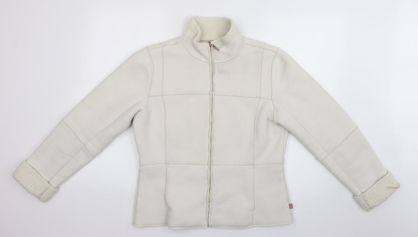 Preworn Womens Ivory   Jacket Coat Size 14