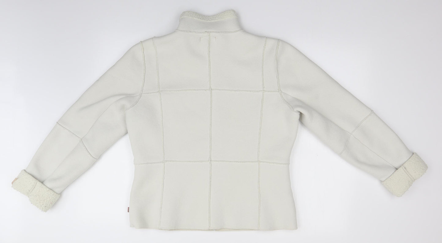 Preworn Womens Ivory   Jacket Coat Size 14
