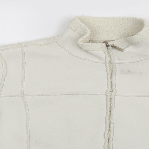 Preworn Womens Ivory   Jacket Coat Size 14