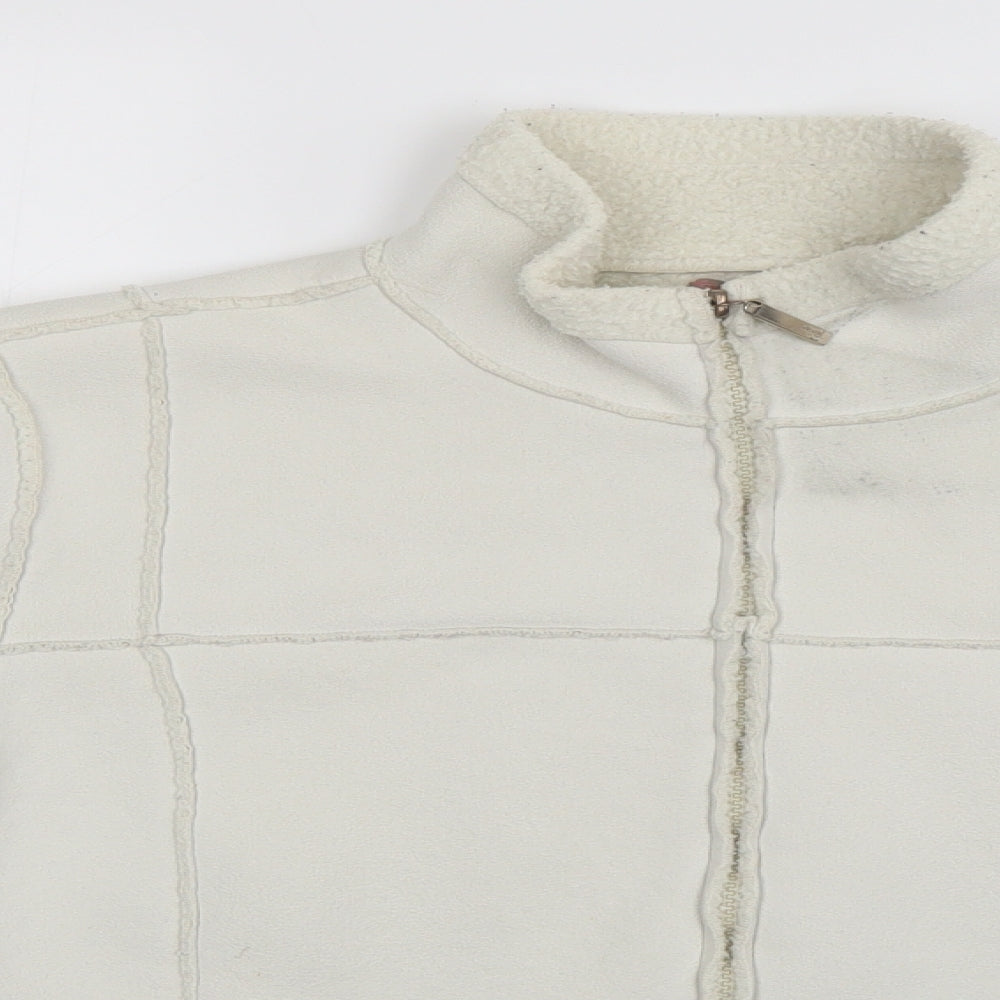 Preworn Womens Ivory   Jacket Coat Size 14