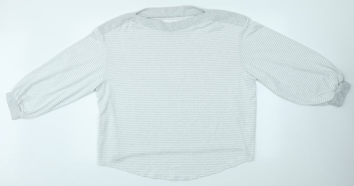 F&F Womens Grey Striped Pullover Jumper Size 20