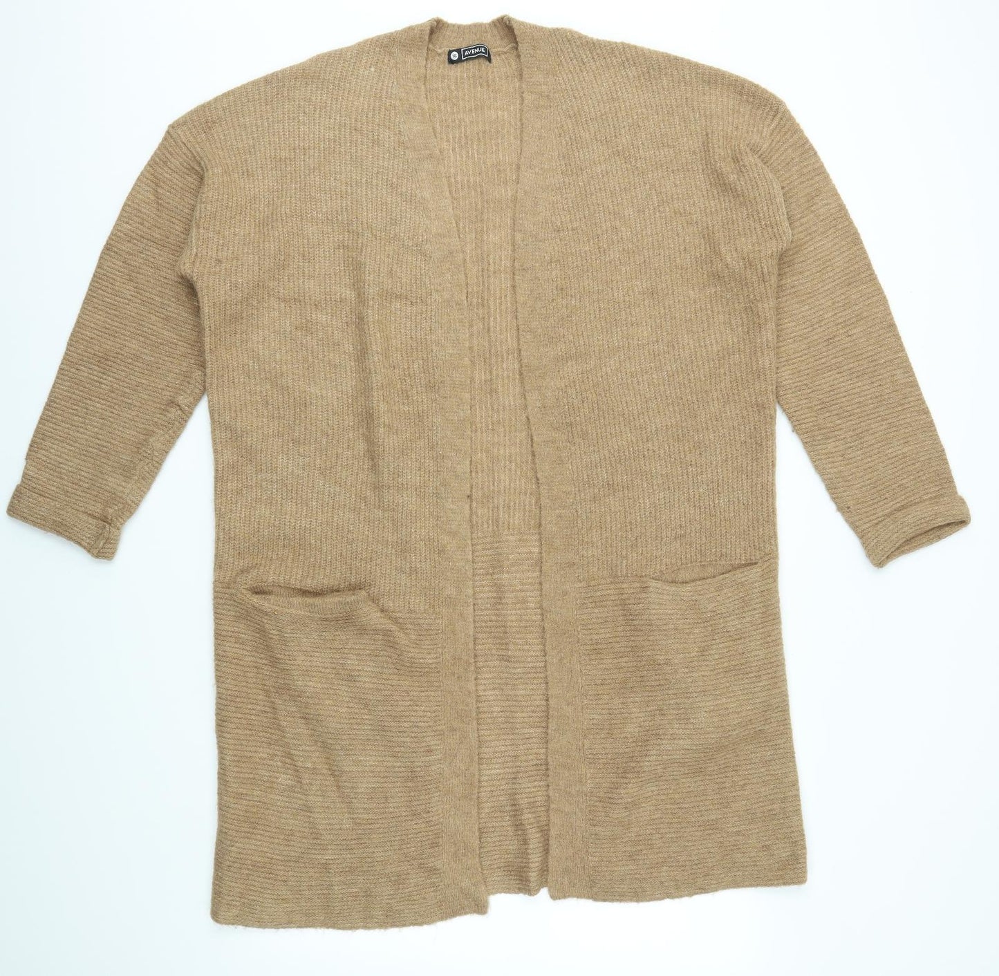 Avenue Womens Beige   Cardigan Jumper Size 16