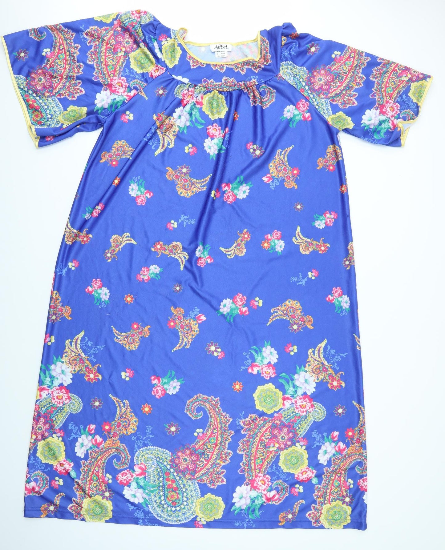 Afibel Womens Blue Paisley  A-Line  Size 20