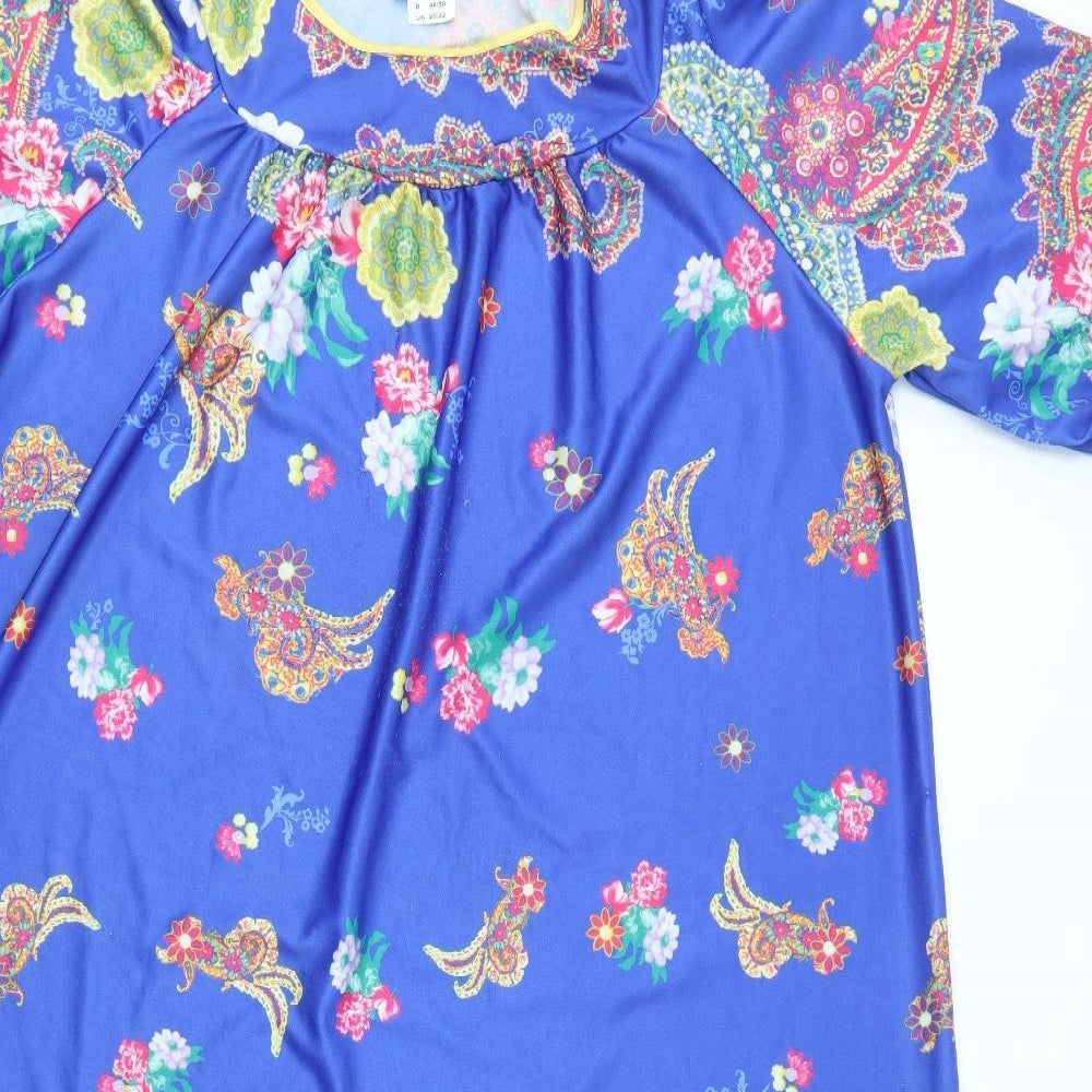 Afibel Womens Blue Paisley  A-Line  Size 20