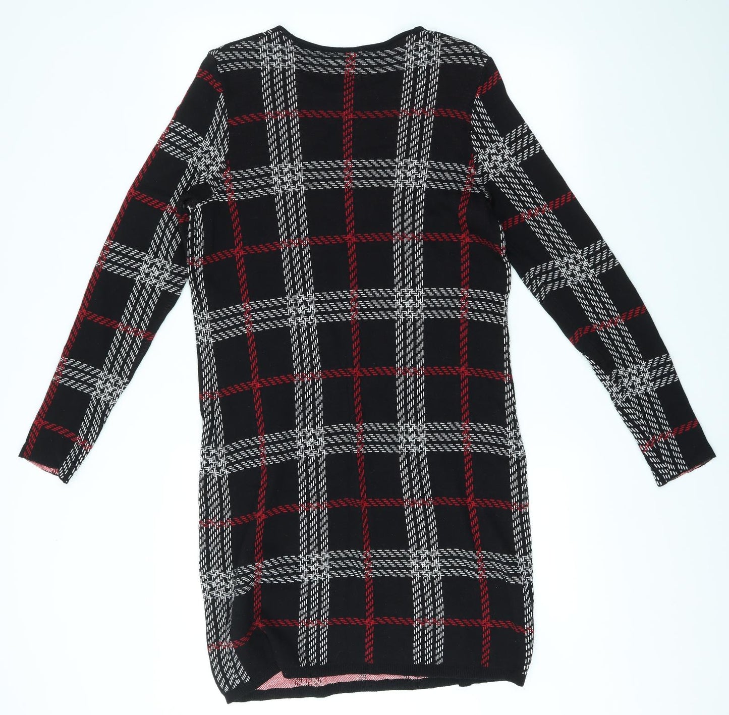 Dorothy Perkins Womens Black Plaid  Pullover Jumper Size 16