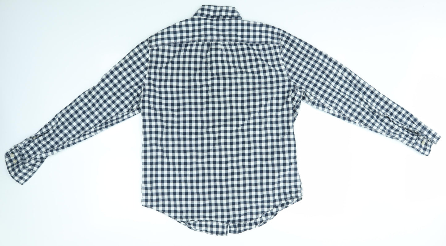 Abercrombie & Fitch Mens Blue Check   Button-Up Size L