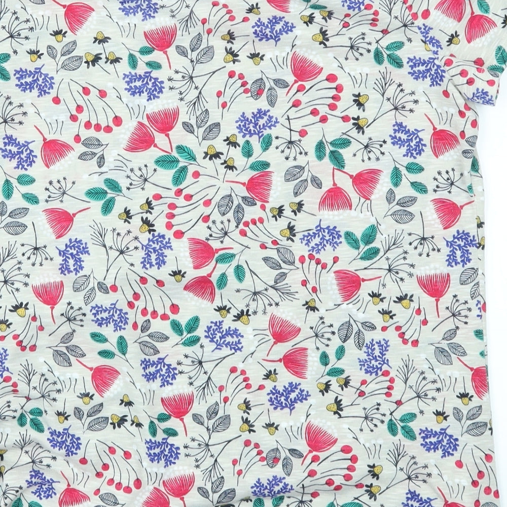 Per Una Womens Multicoloured Floral  Basic T-Shirt Size 14