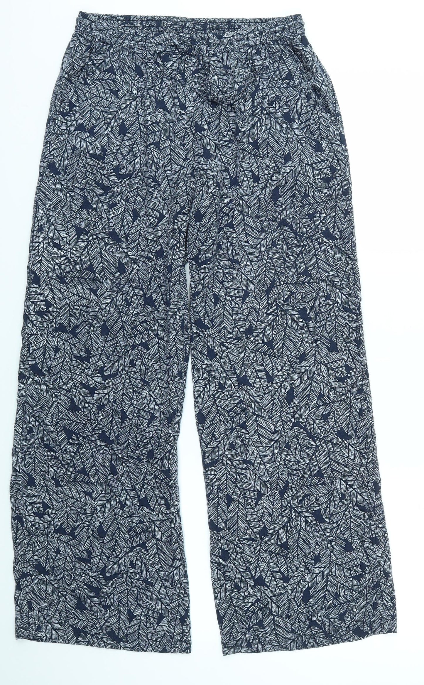 Maine New England Womens Blue Geometric  Trousers  Size 10 L25 in