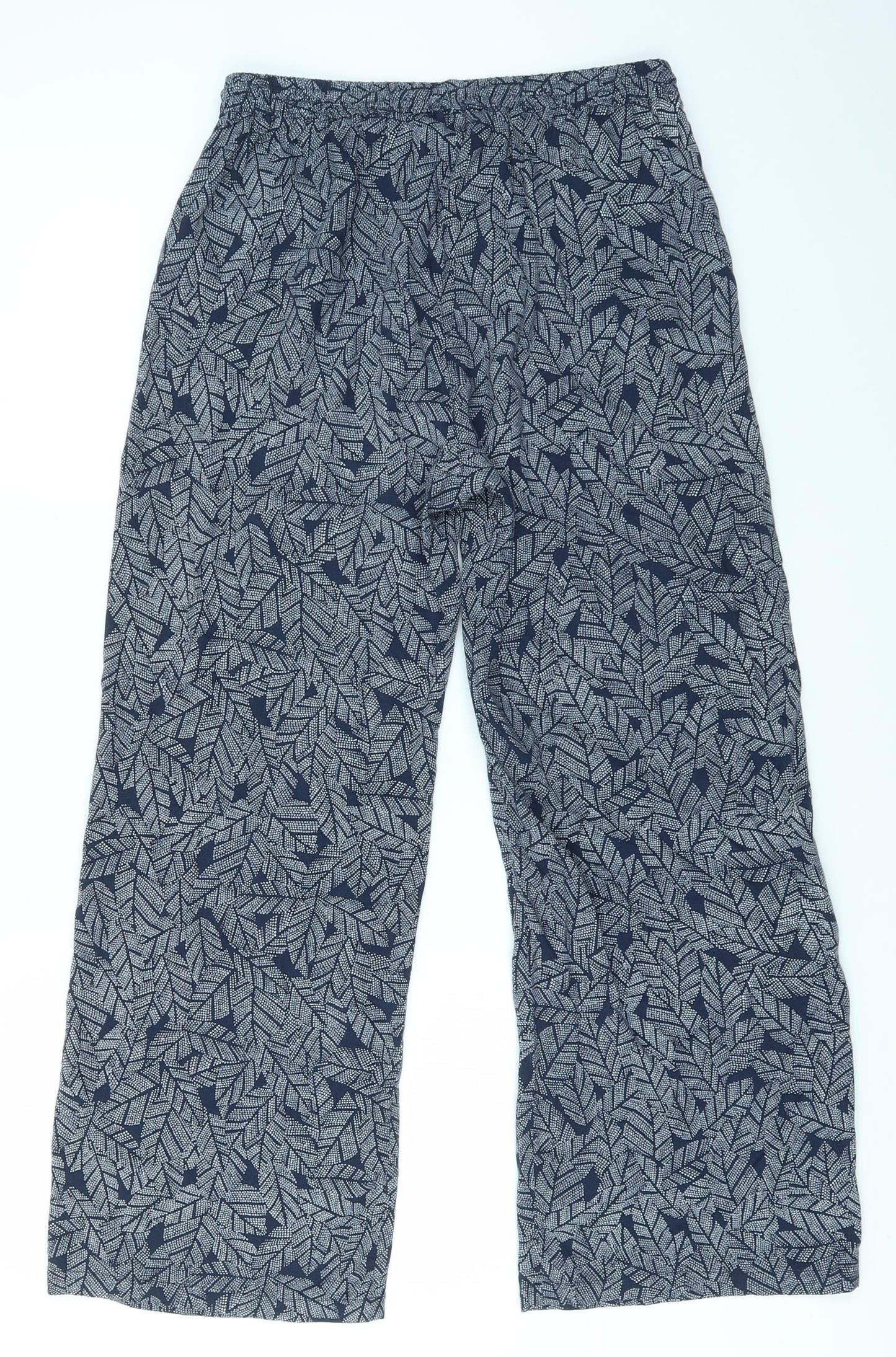 Maine New England Womens Blue Geometric  Trousers  Size 10 L25 in