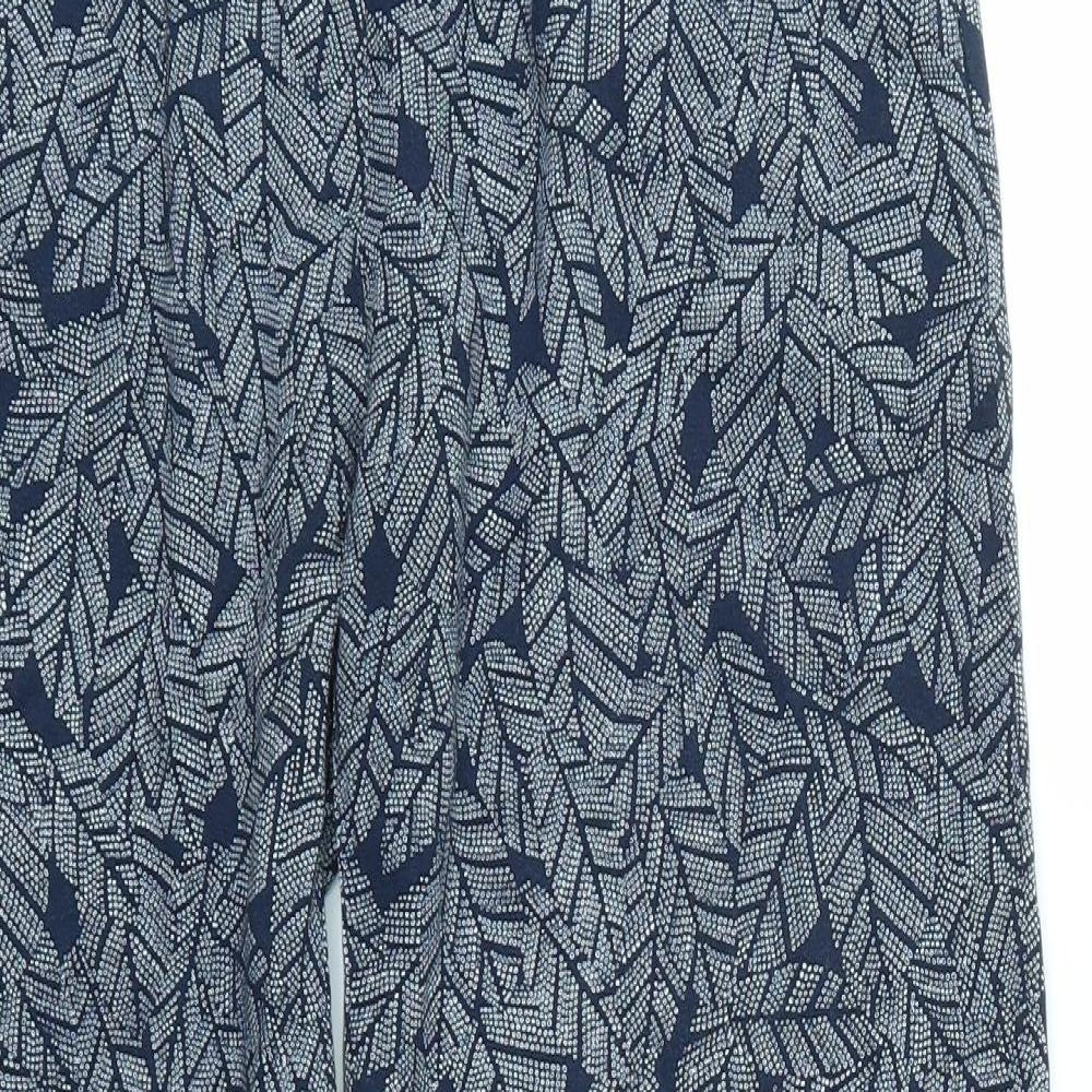 Maine New England Womens Blue Geometric  Trousers  Size 10 L25 in