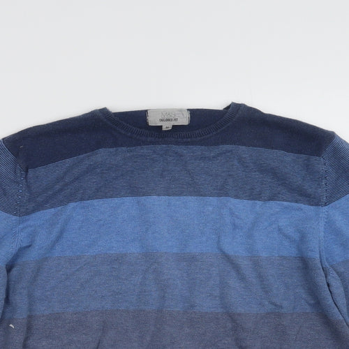 Marks and Spencer Mens Blue  Knit Pullover Jumper Size M