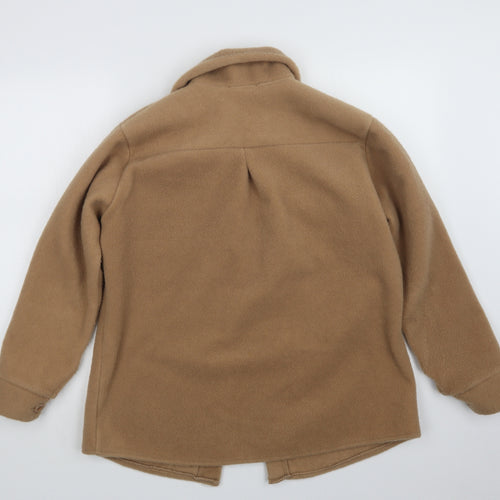 Fashion Womens Beige   Pea Coat Coat Size S