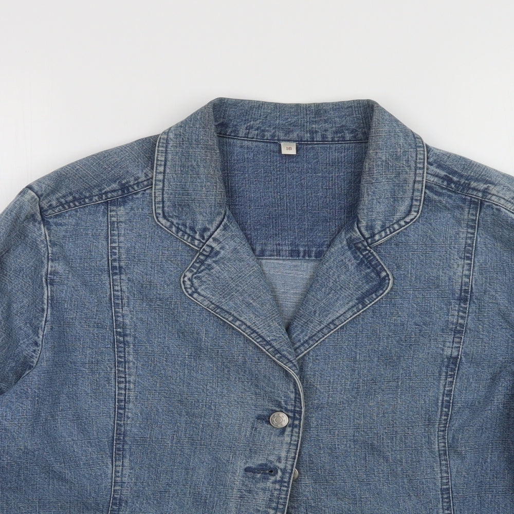 Preworn Womens Blue  Denim Jacket  Size 16