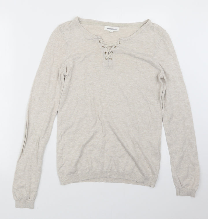 Cache Cache Womens Beige Knit Pullover Jumper Size M