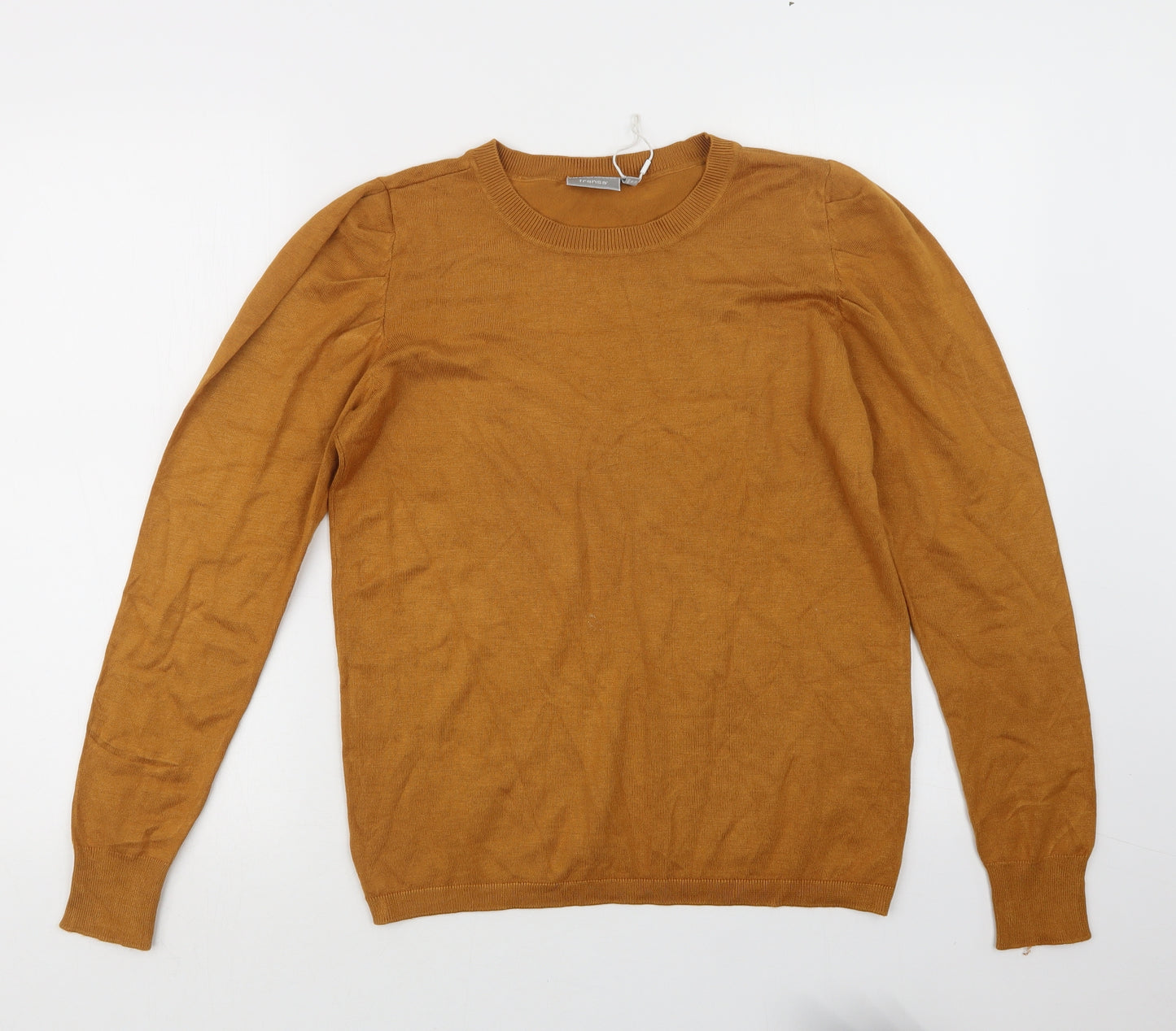 fransa Womens Brown  Knit Pullover Jumper Size S