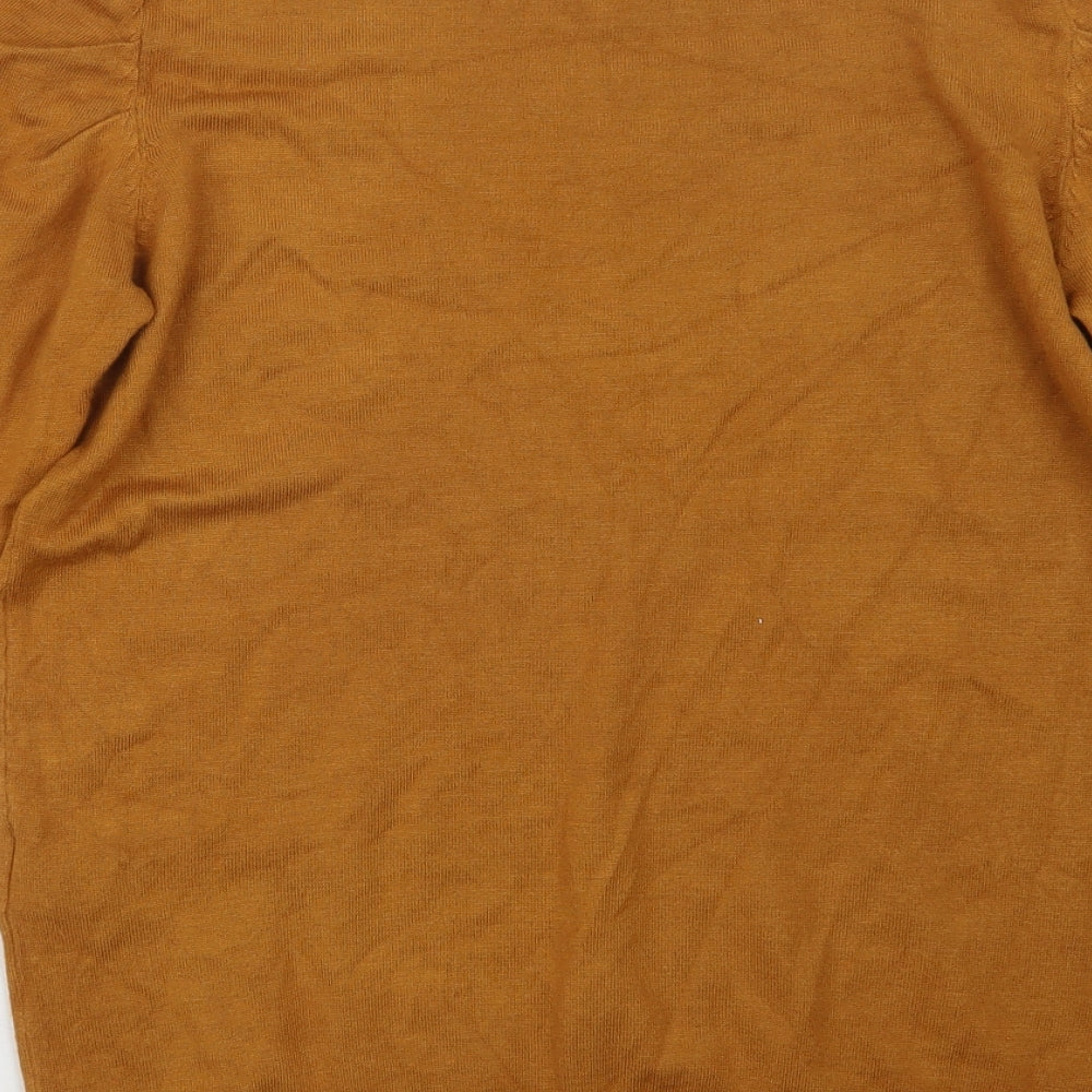 fransa Womens Brown  Knit Pullover Jumper Size S