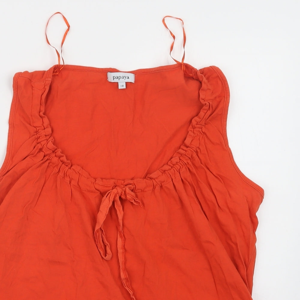 Papaya Womens Orange   Basic T-Shirt Size 18