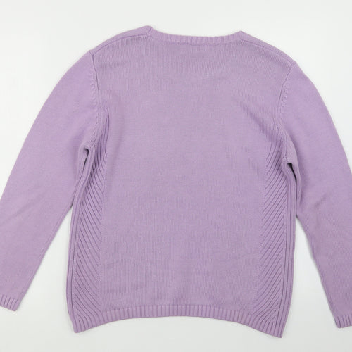 Gerry Weber Womens Purple  Knit Pullover Jumper Size 14