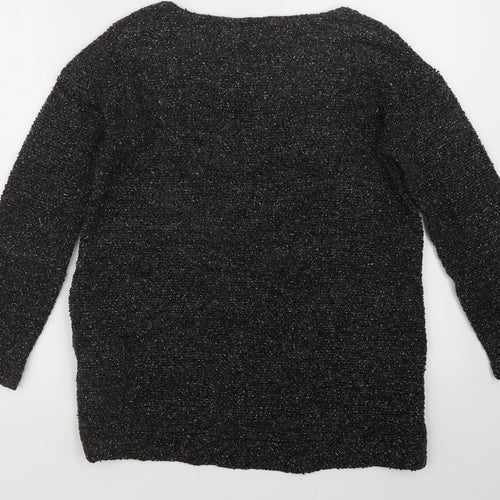 NEXT Womens Black  Knit Pullover Jumper Size 10