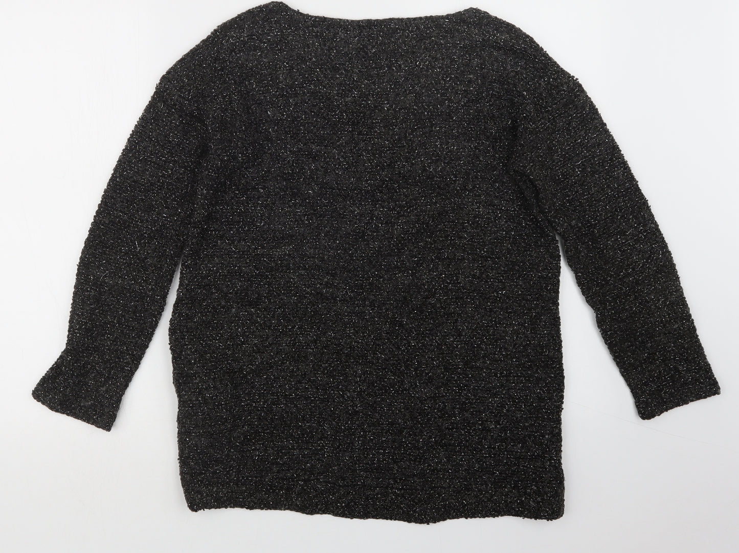 NEXT Womens Black  Knit Pullover Jumper Size 10