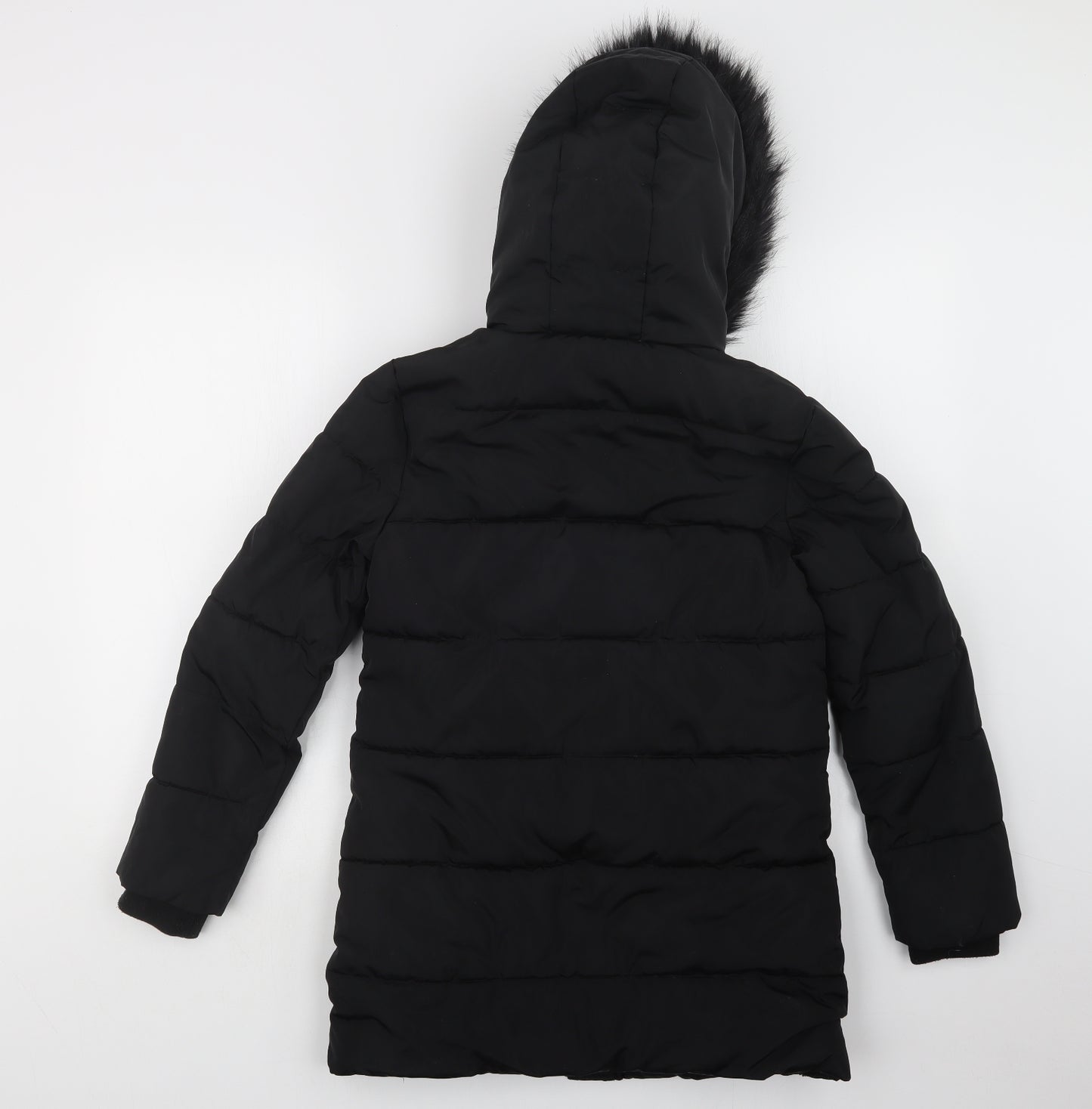 George Girls Black   Jacket Coat Size 10-11 Years