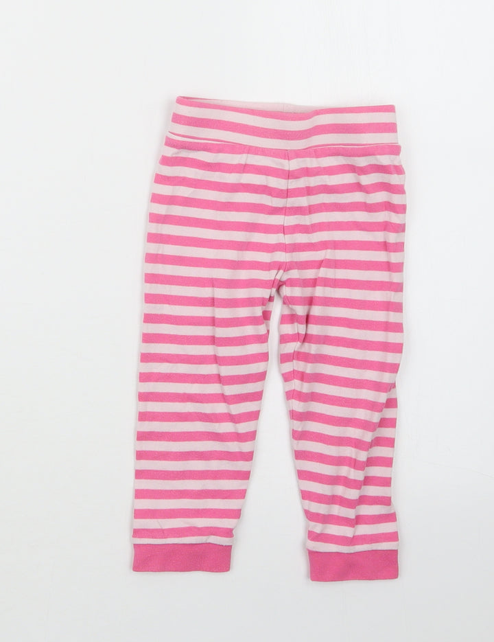 Mini Club Girls Pink Striped Capri Trousers Size 18-24 Months