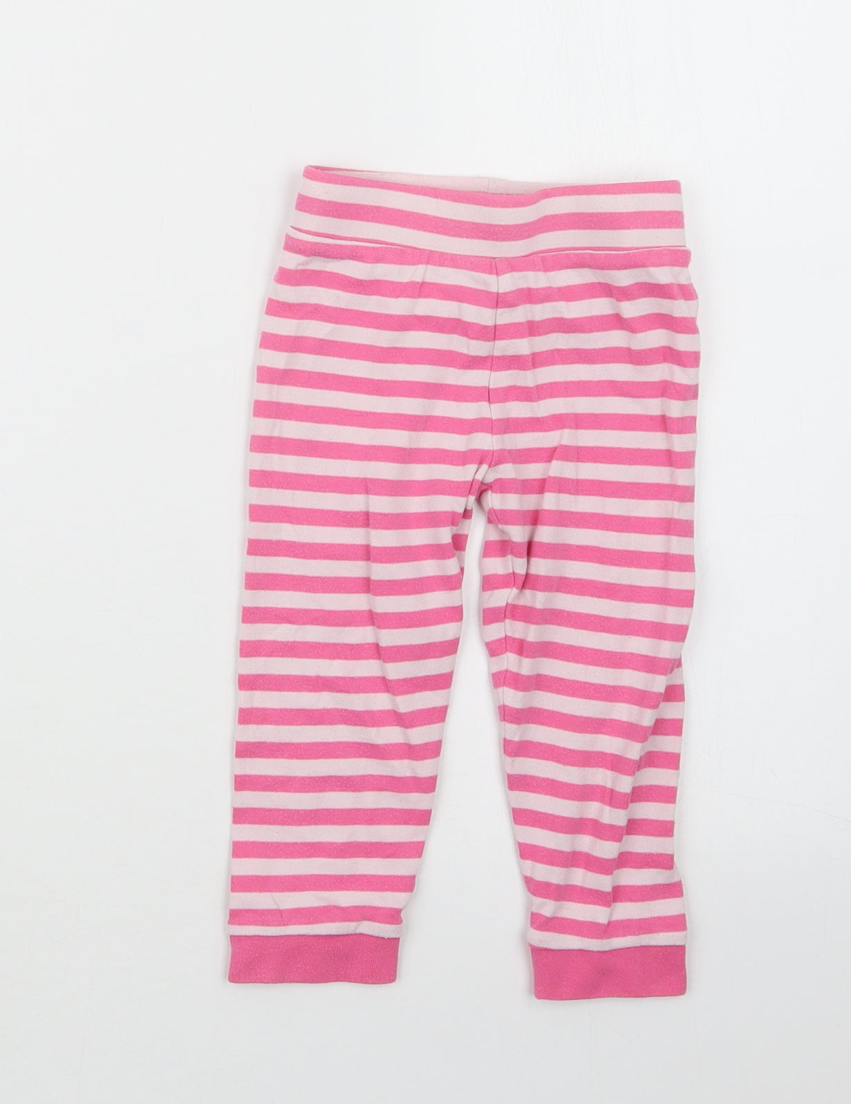 Mini Club Girls Pink Striped  Capri Trousers Size 18-24 Months