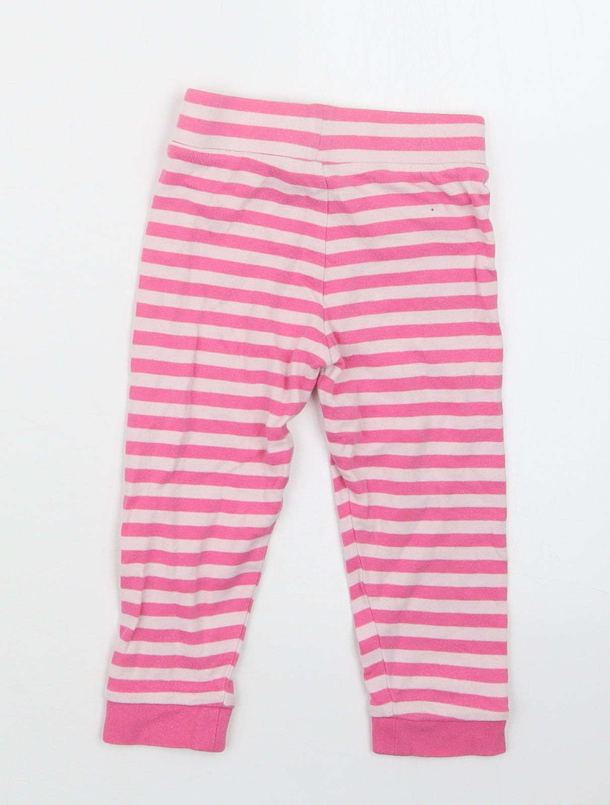 Mini Club Girls Pink Striped  Capri Trousers Size 18-24 Months