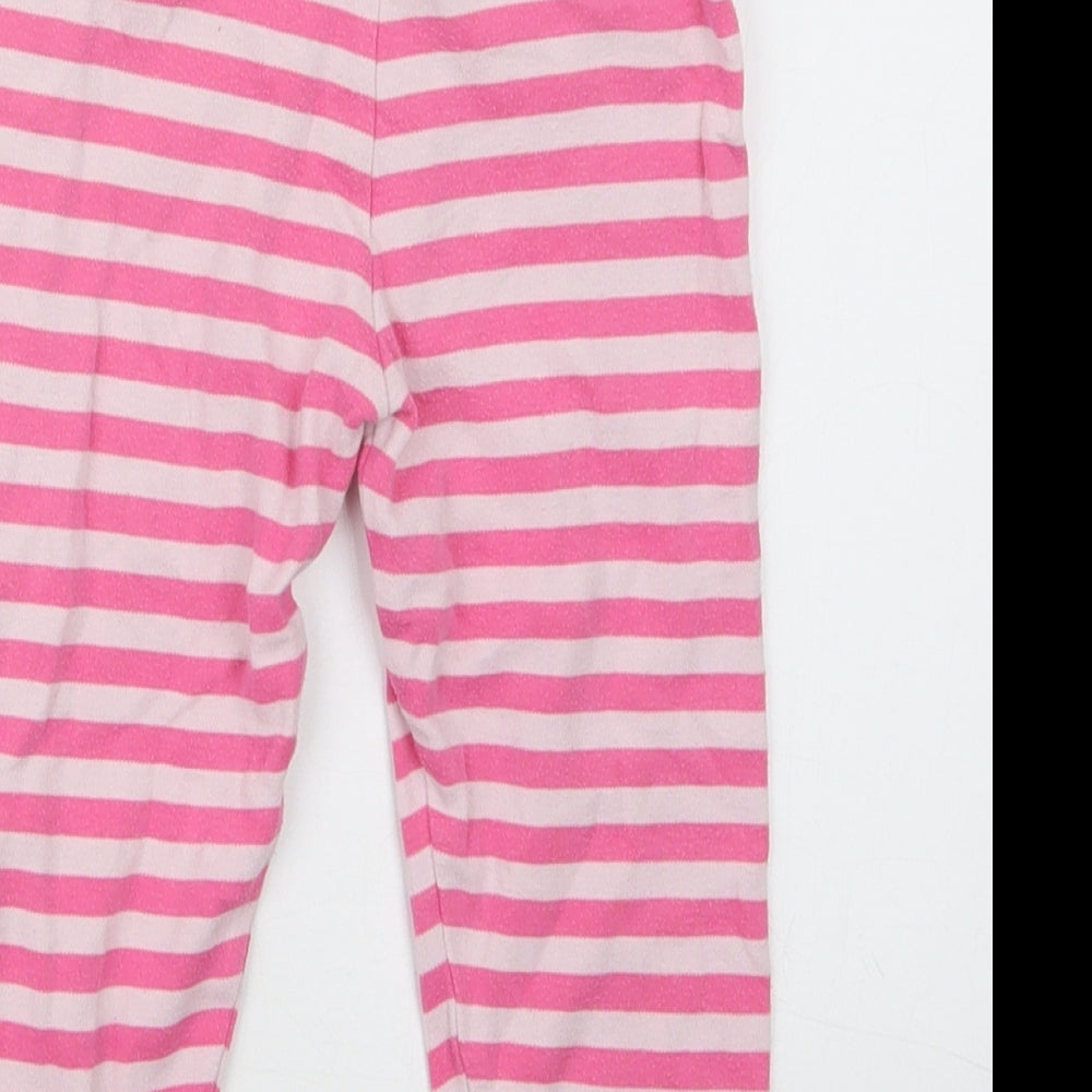 Mini Club Girls Pink Striped  Capri Trousers Size 18-24 Months