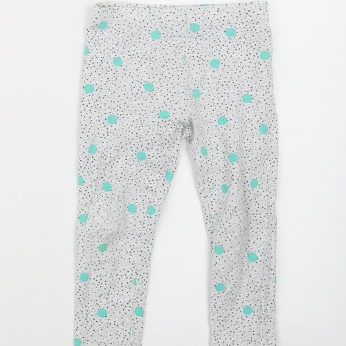 Mothercare Girls Grey Geometric  Capri Trousers Size 2-3 Years