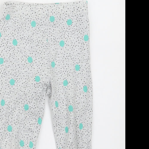 Mothercare Girls Grey Geometric  Capri Trousers Size 2-3 Years