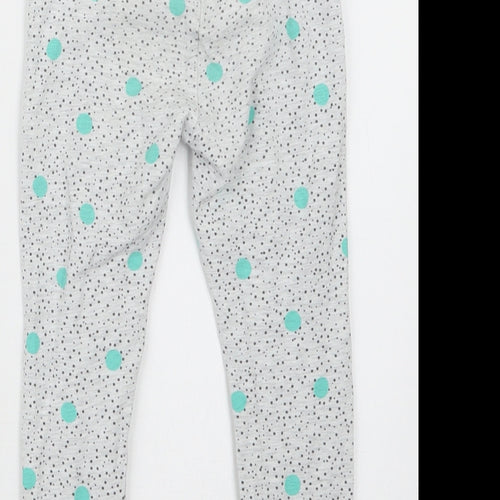 Mothercare Girls Grey Geometric  Capri Trousers Size 2-3 Years