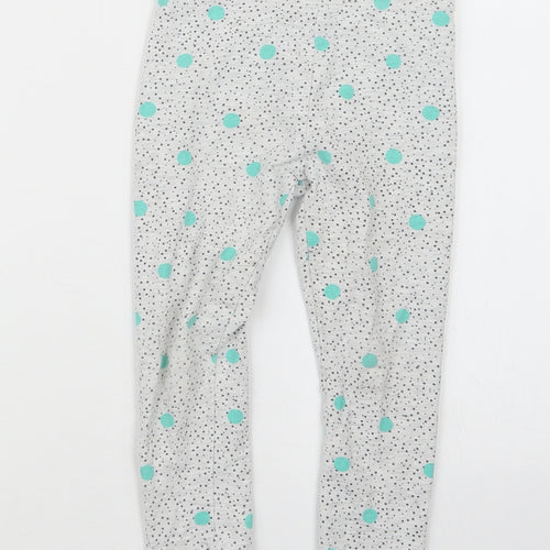 Mothercare Girls Grey Geometric  Capri Trousers Size 2 Years