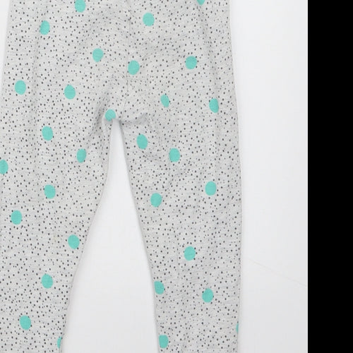 Mothercare Girls Grey Geometric  Capri Trousers Size 2 Years