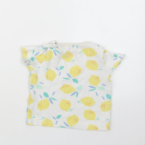 F&F Girls Yellow Geometric  Basic T-Shirt Size 2-3 Years