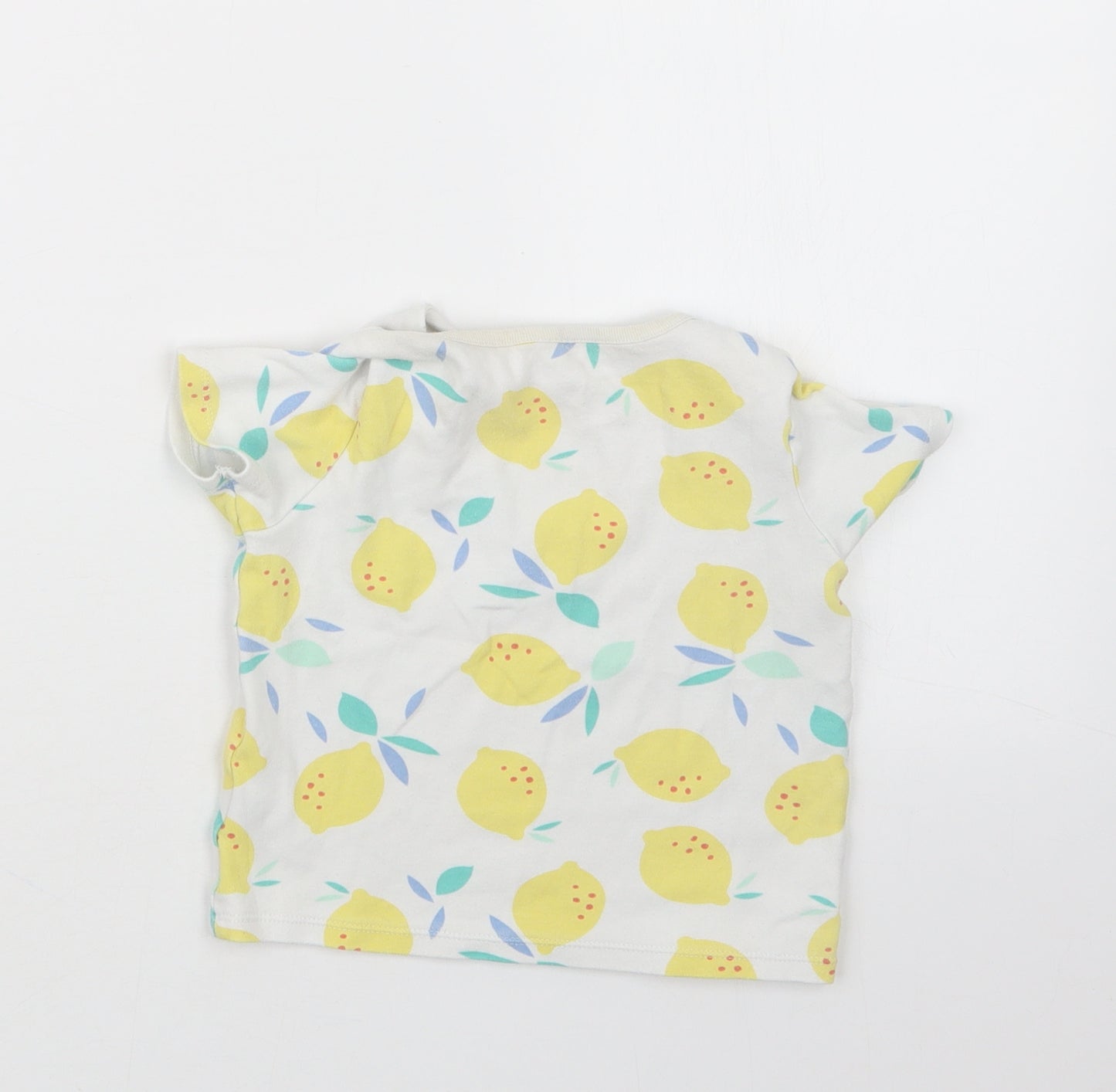 F&F Girls Yellow Geometric  Basic T-Shirt Size 2-3 Years