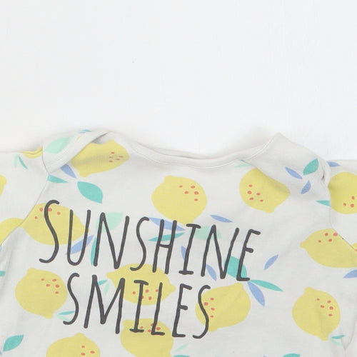 F&F Girls Yellow Geometric  Basic T-Shirt Size 2-3 Years