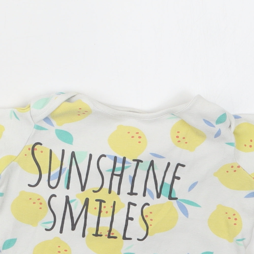 F&F Girls Yellow Geometric  Basic T-Shirt Size 2-3 Years